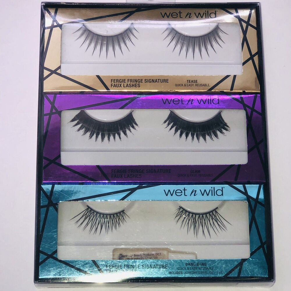 Wet n Wild Fergie Fringe Signature Faux Eye Lashes Tease Glam Bang Bang NIP